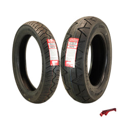 Kenda Kruz K673 (120/90-18 71H) Front & (170/80-15 77H) Rear Motorcycle Tire Pair - Cruiser Street Tires-High-Mileage Cruiser Tire with Excellent Wet Grip and Stability, Includes Kenda Keychain