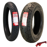 Kenda Kruz K673 100/90-19 57H Front & 170/80-15 Rear Motorcycle Tire Pair -Cruiser Street Tires-High-Mileage Cruiser Tire with Excellent Wet Grip and Stability, Includes Kenda Keychain