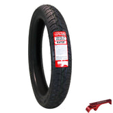Kenda Kruz K673 100/90-19 (57H) Front Motorcycle Tire - Bias Ply, Tubeless, DOT Approved, High-Mileage Cruiser Tire with Excellent Wet Grip and Stability, (100-90 19 57H) Includes Kenda Keychain