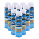 Nitro Lubricants Dry Graphite Spray – 12.75oz Fast-Drying Lubricant for Metal & Plastic; Resists Water, Oil, and Chemicals; Performs Under Heat & Pressure in Dry Applications- Made in USA (10-Pack)