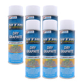 Nitro Lubricants Dry Graphite Spray – 12.75oz Fast-Drying Lubricant for Metal & Plastic; Resists Water, Oil, and Chemicals; Performs Under Heat & Pressure in Dry Applications- Made in USA (6-Pack)