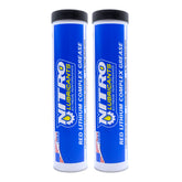 Nitro Lubricants Red Lithium Complex Grease – 14oz Tube for Automotive, Racing, Marine & Off-Road Use – Heavy-Duty, Extreme-Pressure, Multi-Purpose Grease, NLGI #2 (2-Pack)