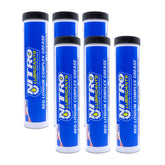 Nitro Lubricants Red Lithium Complex Grease – 14oz Tube for Automotive, Racing, Marine & Off-Road Use – Heavy-Duty, Extreme-Pressure, Multi-Purpose Grease, NLGI #2 (6-Pack)