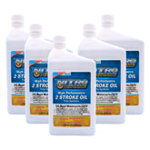 Nitro Lubricants 2 Stroke Engine Oil – Semi-Synthetic, High Performance Formula for Motorcycles and ATVs – Racing and Off-Road Use – Advanced Additive Technology – 1 Quart – Made in USA (5-Pack)