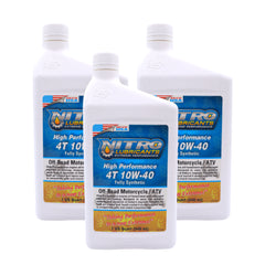 Nitro Lubricants 10W-40 4 Stroke Engine Oil – Semi-Synthetic, High Performance Formula for Motorcycles, ATVs & UTVs – Racing & Off-Road – Advanced Additive Technology – 1 Quart – Made in USA (3-Pack)