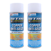 Nitro Lubricants Copper Anti-Seize – 14oz High Temp Anti-Seize Spray for Nuts, Bolts, Studs, Bearings & Slides; Prevents Seizing, Galling & Corrosion in Industrial & Automotive - Made in USA (2-Pack)