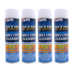Nitro Lubricants Carb & Choke Cleaner - 12oz Sensor-Safe Formula for Removing Gum, Varnish, Carbon & Grease; Improves Idle & Acceleration in Carburetors, PCV & Linkages - Made in USA (4-Pack)