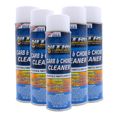 Nitro Lubricants Carb & Choke Cleaner - 12oz Sensor-Safe Formula for Removing Gum, Varnish, Carbon & Grease; Improves Idle & Acceleration in Carburetors, PCV & Linkages - Made in USA (5-Pack)