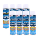 Nitro Lubricants Off-Road Chain Lube – Thick Clinging Foam Lubricates & Penetrates Rollers to Protect Against Corrosion, Friction & Wear – 12 oz – Made in USA (8-Pack)