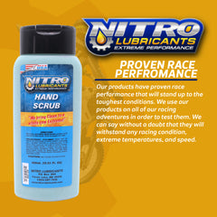 Nitro Lubricants Hand Scrub 400 ml Bottle – Non-Solvent, Super-Concentrated Industrial Hand Soap with Emollients – Heavy-Duty Grease, Oil & Tar Cleaner – Made in USA (4-Pack)