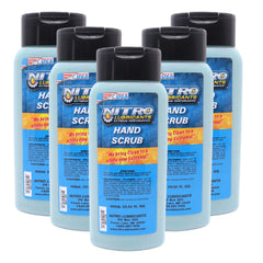 Nitro Lubricants Hand Scrub 400 ml Bottle – Non-Solvent, Super-Concentrated Industrial Hand Soap with Emollients – Heavy-Duty Grease, Oil & Tar Cleaner – Made in USA (5-Pack)