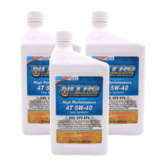Nitro Lubricants 5W-40 4 Stroke Engine Oil – Semi-Synthetic, High Performance Formula for Motorcycles, ATVs & UTVs – Racing & Off-Road – Advanced Additive Technology – 1 Quart – Made in USA (3-Pack)