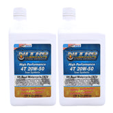 Nitro Lubricants 20W-50 Engine Oil – Synthetic Blend, Keeps Engine Clean of Varnish & Sludge under Severe Conditions – Racing & Marine Ready – 1 Quart – Made in USA (2-Pack)