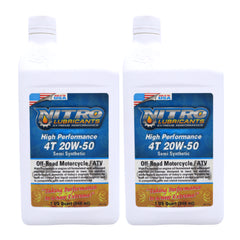 Nitro Lubricants 20W-50 Engine Oil – Synthetic Blend, Keeps Engine Clean of Varnish & Sludge under Severe Conditions – Racing & Marine Ready – 1 Quart – Made in USA (2-Pack)