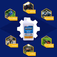 Nitro Lubricants 0W-40 4 Stroke Engine Oil – Fully Synthetic, High Performance Formula for Motorcycles, ATVs, UTVs – Racing and Off-Road – Advanced Additive Technology – 1Qt – Made in USA (2-Pack)