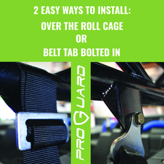 ProGuard Offroad Harness Green with 2" Nylon Straps and 4 Points of Contact - Universal Safety Belt for Polaris, Can-Am, Kawasaki, Yamaha UTVs, ATVs, Side-by-Sides