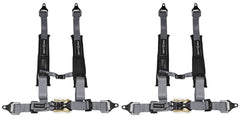 ProGuard Offroad Harnesses Gray with 2" Nylon Straps & 4 Points of Contact (2 Pck) - Universal Safety Belts fits Polaris, Can-Am, Kawasaki, Yamaha UTVs, ATVs, Side-by-Sides