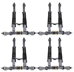 ProGuard Offroad Harnesses Gray with 2" Nylon Straps & 4 Points of Contact (4 Pck) - Universal Safety Belts fits Polaris, Can-Am, Kawasaki, Yamaha UTVs, ATVs, Side-by-Sides