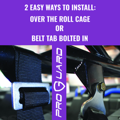 ProGuard Offroad Harness Purple with 2" Nylon Straps and 5 Points of Contact (4 Pck) - Universal Safety Belt fits Polaris, Can-Am, Kawasaki, Yamaha UTVs, ATVs, Side-by-Sides