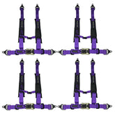 ProGuard Offroad Harness Purple with 2" Nylon Straps and 4 Points of Contact (4 Pck) - Universal Safety Belt fits Polaris, Can-Am, Kawasaki, Yamaha UTVs, ATVs, Side-by-Sides