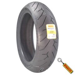 Pirelli Diablo Rosso II 190/55 ZR 17 M/C (75W) TL Rear Motorcycle Tire - High Performance, Durable, and Reliable: Sport Performance for Road Use with Keychain
