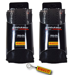Pirelli Cinturato Gravel H TLR 35-622 (700 x 35c) Road Bicycle Tire - SpeedGrip Compound, Clincher Type, Tubeless Ready Bike Tire with Keychain 700x35c (2 Pack)