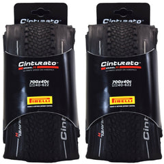 Pirelli Cinturato Gravel H TLR 40-622 (700 x 40c) Road Bicycle Tire - SpeedGrip Compound, Clincher Type, Tubeless Ready Bike Tire with Keychain 700x40c (2 Pack)