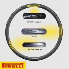 Pirelli Cinturato Gravel M TLR 40-622 (700 x 40c) Race Bicycle Tire - SpeedGrip Compound, Clincher Type, Tubeless Ready Bike Tire 700x40c