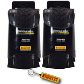 Pirelli Cinturato Gravel M TLR 40-622 (700 x 40c) Race Bicycle Tire - SpeedGrip Compound, Clincher Type, Tubeless Ready Bike Tire with Keychain 700x40c (2 Pack)