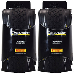 Pirelli Cinturato Gravel M TLR 40-622 (700 x 40c) Race Bicycle Tire - SpeedGrip Compound, Clincher Type, Tubeless Ready Bike Tire with Keychain 700x40c (2 Pack)