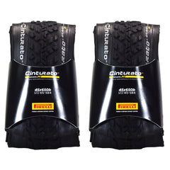 Pirelli Cinturato Gravel M TLR 45-584 (650 x 45c) Race Bicycle Tire - SpeedGrip Compound, Clincher Type, Tubeless Ready Bike Tire with Keychain 650x45c (2 Pack)