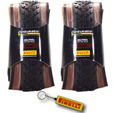 Pirelli Cinturato Gravel M TLR Classic 45-622 (700 x 45c) Road Bicycle Tire - SpeedGrip Compound, Clincher Type, Tubeless Ready Bike Tire with Keychain 700x45c (2 Pack)