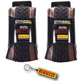 Pirelli Cinturato Gravel M TLR Classic 40-622 (700 x 40c) Road Bicycle Tire - SpeedGrip Compound, Clincher Type, Tubeless Ready Bike Tire with Keychain 700x40c (2 Pack)