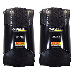 Pirelli Cinturato Gravel M TLR 45-622 (700 x 45c) Road Bicycle Tire - SpeedGrip Compound, Clincher Type, Tubeless Ready Bike Tire with Keychain 700x45c (2 Pack)