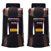 Pirelli Cinturato Gravel H TLR Classic 40-622 (700 x 40c) Road Bicycle Tire - SpeedGrip Compound, Clincher Type, Tubeless Ready Bike Tire with Keychain 700x40c (2 Pack)