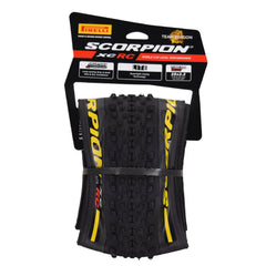 Pirelli Scorpion XC RC LITE Yellow Label 55-622 (29x 2.2) MTB Bicycle Tire - Designed for Demanding Natural, Hardpacked, & Loose Courses, 120TPI and LITE MTB Casing- Mountain Bike Tire