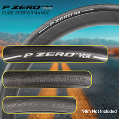 Pirelli P ZERO Race TLR 30-622 (700x30c) Road Bike Tire - Tubeless Ready, Lightweight, High-Performance Bicycle Tire for Road Racing & Training – Foldable, SmartEVO Compound w/Keychain (2Pk)