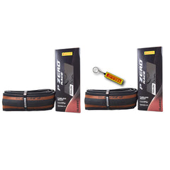 Pirelli P ZERO Race TLR Classic 26-622 (700x26c) Road Bike Tire - Tubeless Ready, Lightweight, High-Performance Bicycle Tire for Road Racing & Training –Tan Sidewall, SmartEVO Compound w/Keychain(2Pk)