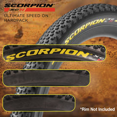 Pirelli Scorpion XC H Yellow Label 55-622 (29x 2.2) MTB Bicycle Tire & SmarTUBE 23/32-622 Set- Designed for Hardpacked Courses, 120TPI and ProWall Casing- Mountain Bike Tire w/Keychain (2 Pk)
