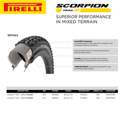 Pirelli Scorpion Trail XC M YW 60-622 MTB Tire & SmarTUBE 23/32-622 w/Keychain
