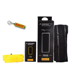 Pirelli P ZERO Road 24-622(700x24c) & SmarTUBE 23/32-622 700C Road Bike Tire & Tube Set- All-Season Performance, High Grip & Durability, Bicycle Tube&Tire Set- w/Keychain