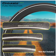 Pirelli Cinturato Velo TLR Reflective 28-622 (700 x 28c) Road Bicycle Tire & 23/32-622 Presta P ZERO SmarTUBE - Armour Tech, Clincher Type, Tubeless Ready Bike Tire with Keychain 700x28c