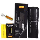 Pirelli P ZERO Race TLR 26-622(700x26c) & SmarTUBE 23/32-622 700C Road Bike Tire & Presta Tube Set- Lightweight, Bicycle Tire & Tube Set for Road Racing - SmartEVO Compound w/Keychain