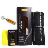 Pirelli P ZERO Race TLR 28-622 (700x28c) Road Bike Tire - Tubeless Ready, Lightweight, High-Performance Bicycle Tire for Road Racing & Training – Foldable, SmartEVO Compound w/Keychain (2Pk)