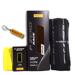 Pirelli P ZERO Race TLR 28-622 (700x28c) Road Bike Tire - Tubeless Ready, Lightweight, High-Performance Bicycle Tire for Road Racing & Training – Foldable, SmartEVO Compound w/Keychain (2Pk)