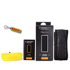 Pirelli P ZERO Road 32-622(700x32c) & SmarTUBE 23/32-622 700C Road Bike Tire & Tube Set- All-Season Performance, High Grip & Durability, Bicycle Tube&Tire Set- w/Keychain