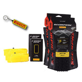 Pirelli Scorpion XC M Red Label 60-622 (29x 2.4) MTB Bicycle Tire & SmarTUBE 23/32-622 Set- Designed for Hardpacked Courses and Mixed Terrains, 120TPI - Mountain Bike Tire w/Keychain (2 Pk)