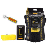 Pirelli Scorpion Enduro M Gold Color Edition (29 x 2.6) Mountain Bicycle Tire & SmarTUBE 23/32-622 Tubeless Ready 60 TPI All-Terrain for Enduro Trail & Aggressive XC Riding Mountain Bike w/Keychain