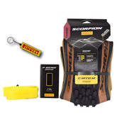 Pirelli Scorpion E-MTB M 65-584 (27.5 x 2.6) MTB Bicycle Tire & SmarTUBE 23/32-622 - Versatile E-Mountain Bike Tire for Trail and Enduro Use, Mixed Terrain, MTB, 120 TPI E-Bike Tire w/Keychain