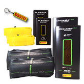 Pirelli Cinturato Velo TLR 32-622 (700 x 32c) Road Bicycle Tire & 23/32-622 Presta P ZERO SmarTUBE - Armour Tech, Clincher Type, Tubeless Ready Bike Tire with Keychain 700x32c(2-Pack Tire & Tubes)